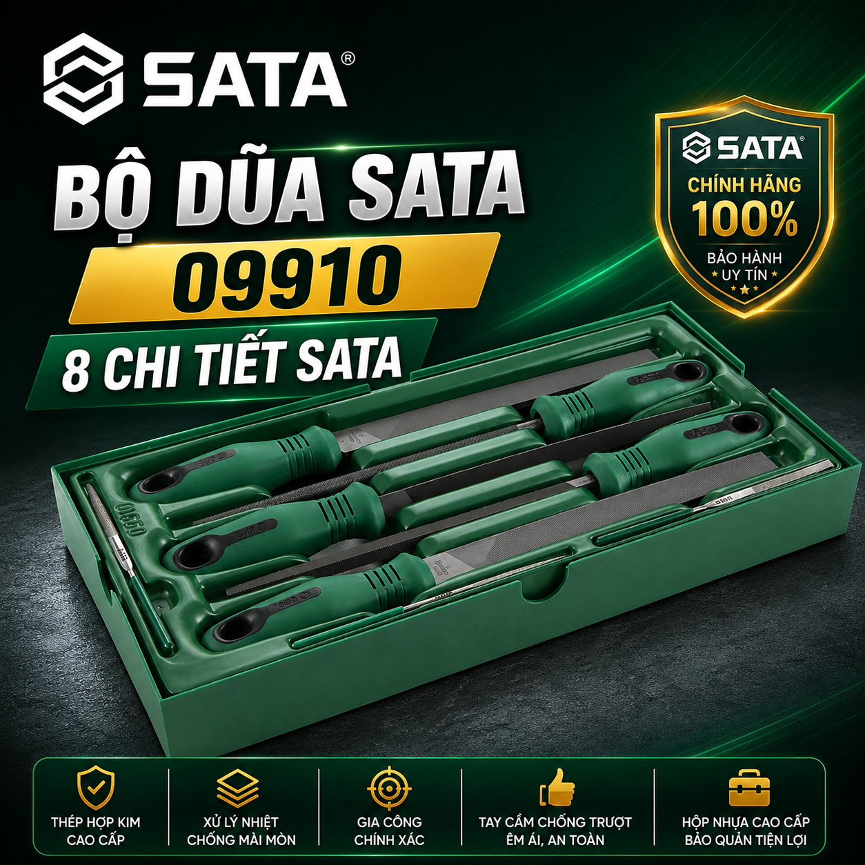 BỘ DŨA SATA 09910 – 8 CHI TIẾT SATA Chính Hãng Giá Tốt Tại Hải Phòng
