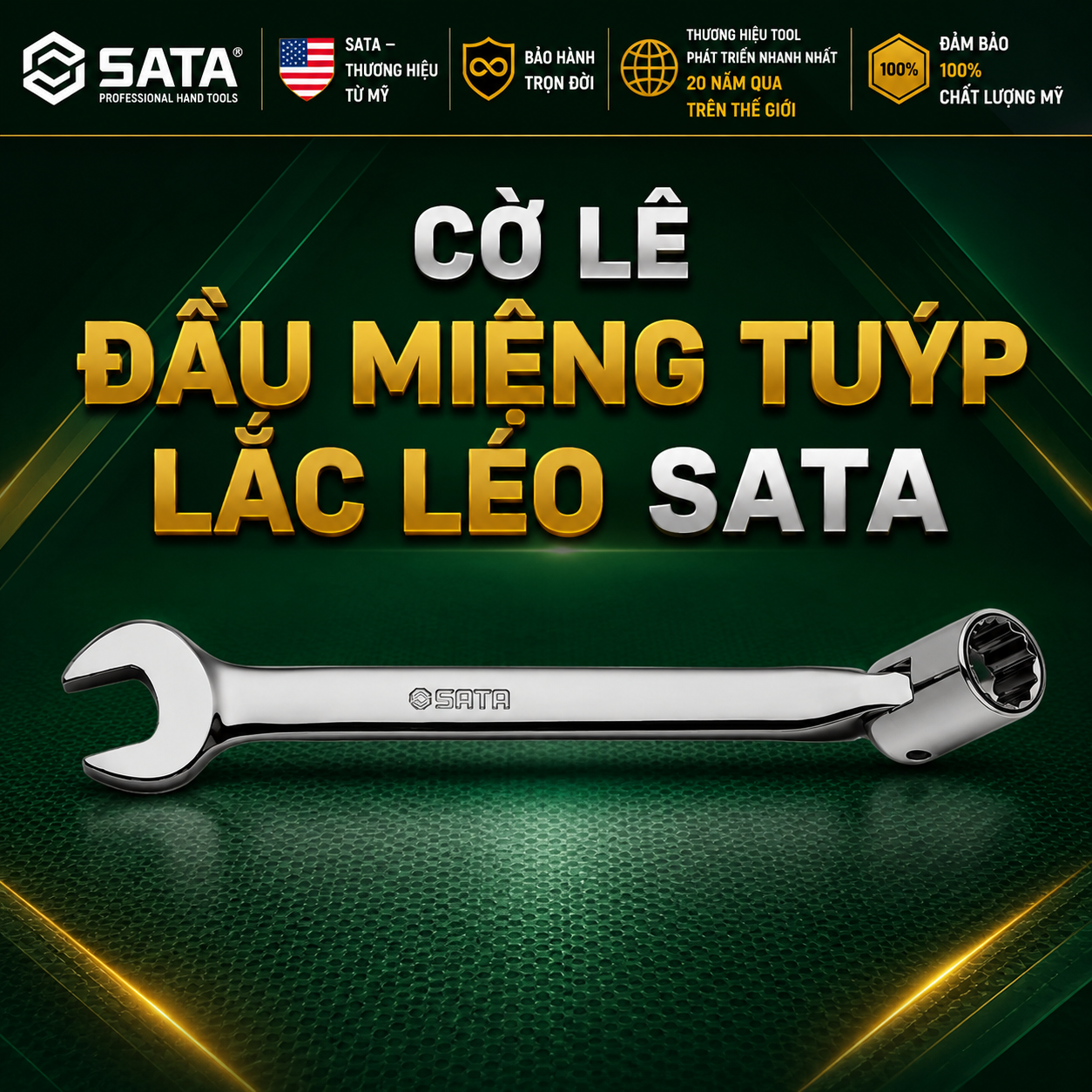 CỜ LÊ ĐẦU MIỆNG TUÝP LẮC LÉO SATA CHÍNH HÃNG HẢI PHÒNG