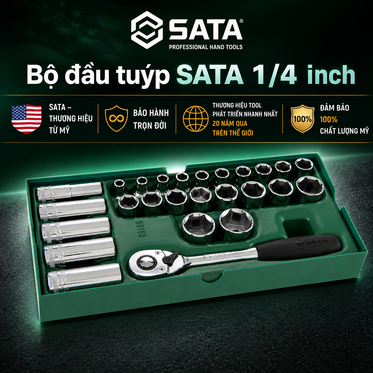 BỘ ĐẦU TUÝP SATA 1/4 INCH Chính Hãng Tại Hải Phòng
