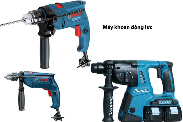 phân biệt máy khoan động lực và máy khoan búa