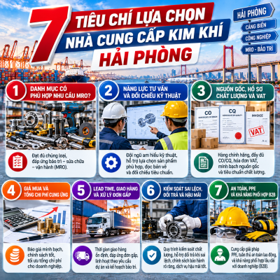 7 tiêu chí lựa chọn nhà cung cấp kim khí cho nhà máy Hải Phòng